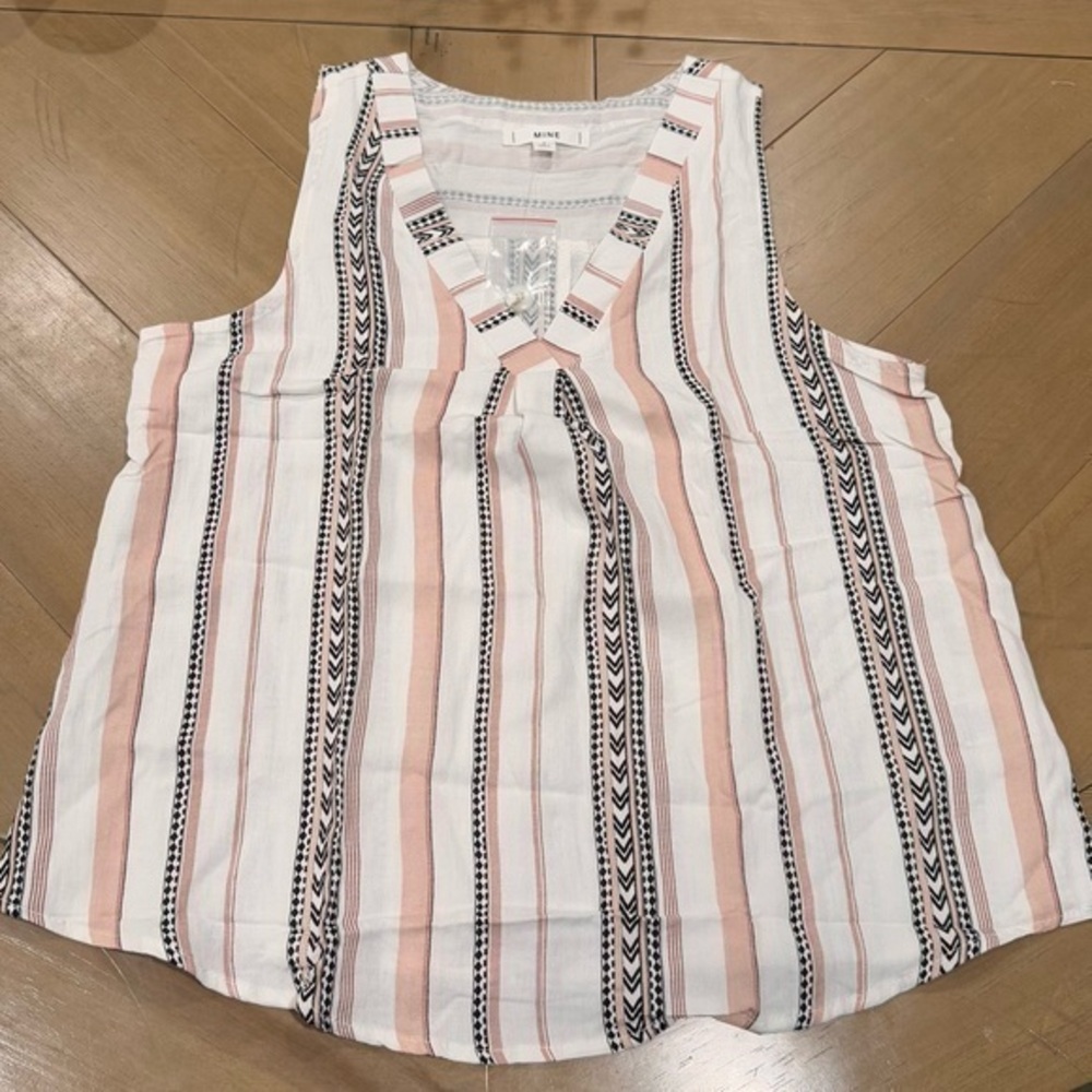 Bohemian Top Womens Striped Geometric Hippie Lagenlook Mine